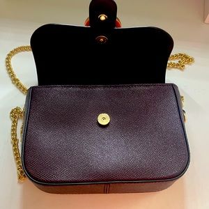 Coach GEMMA Crossbody Bag in Maroon/Pink with Butterfly